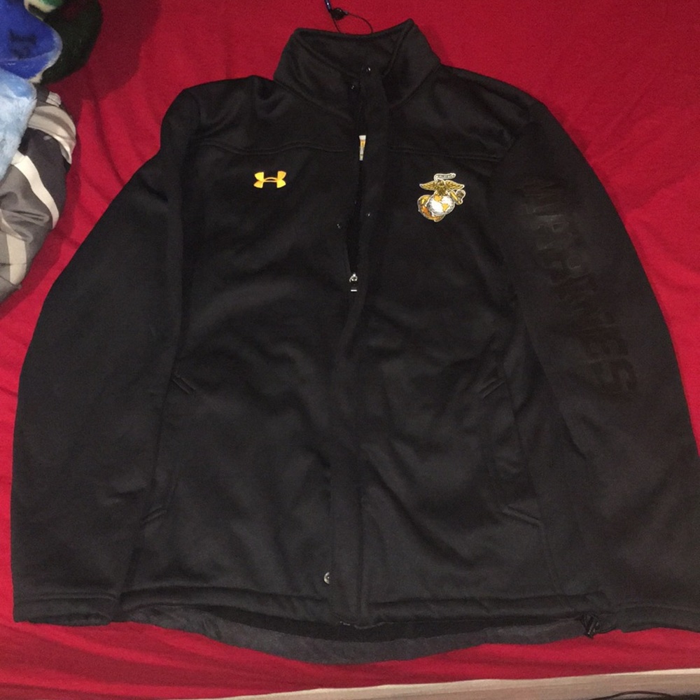 Under Armour Black & Yellow Marines Jacket.